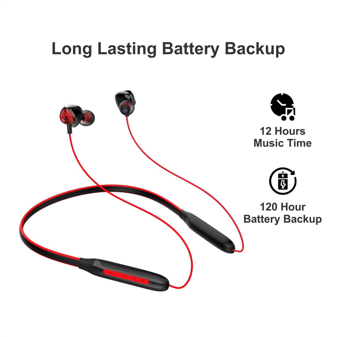 Zusix Bravo 295 with 18 Hours Music Time In-Ear Wireless Neckband v5.3 Bluetooth Headset