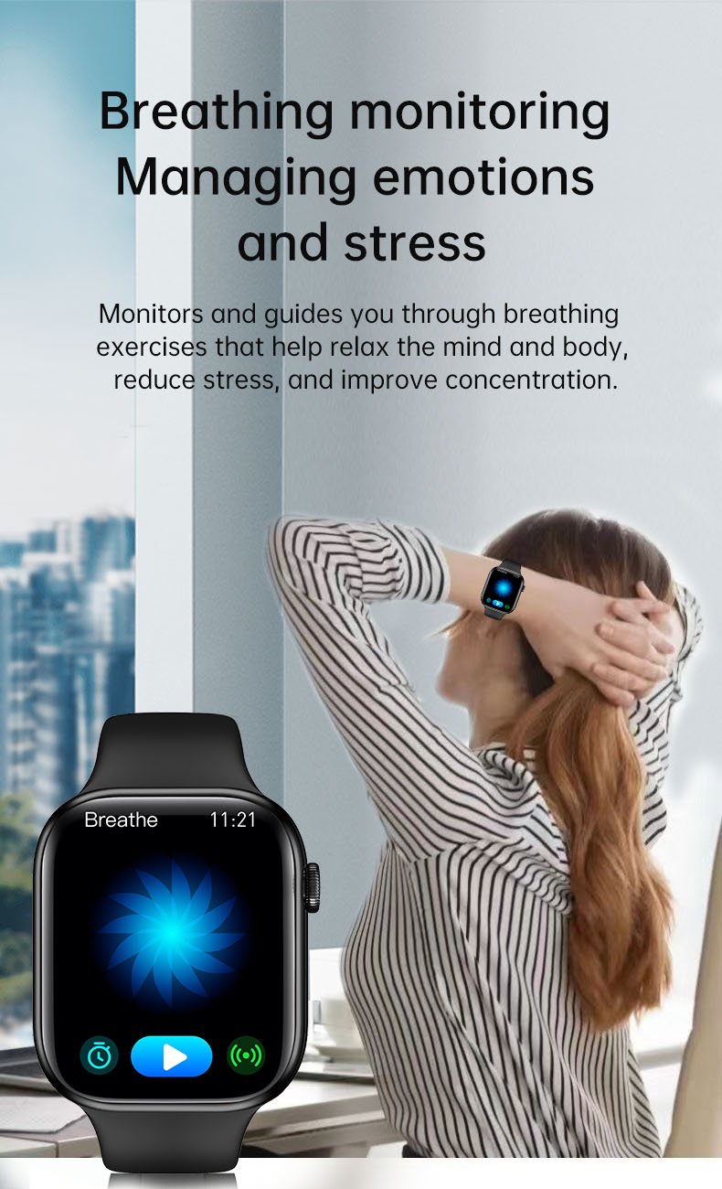 Zusix S9 Pro Smart Watch with Bluetooth Calling, AI Voice Assistance, 100 Sports Modes IP67 Rating, 240*296 Pixel High Resolution