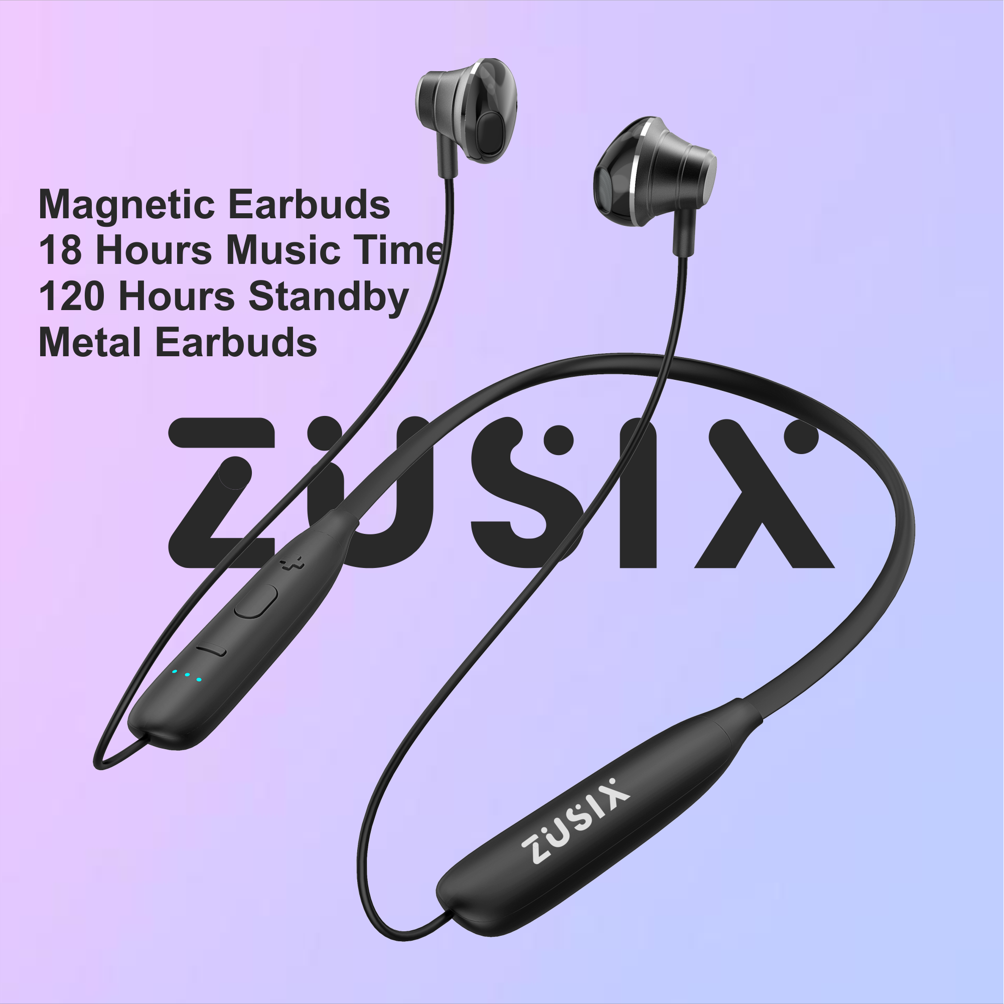 Zusix Elite 550 with 18 Hours Music Time In-Ear Wireless Neckband v5.3 Bluetooth Headset