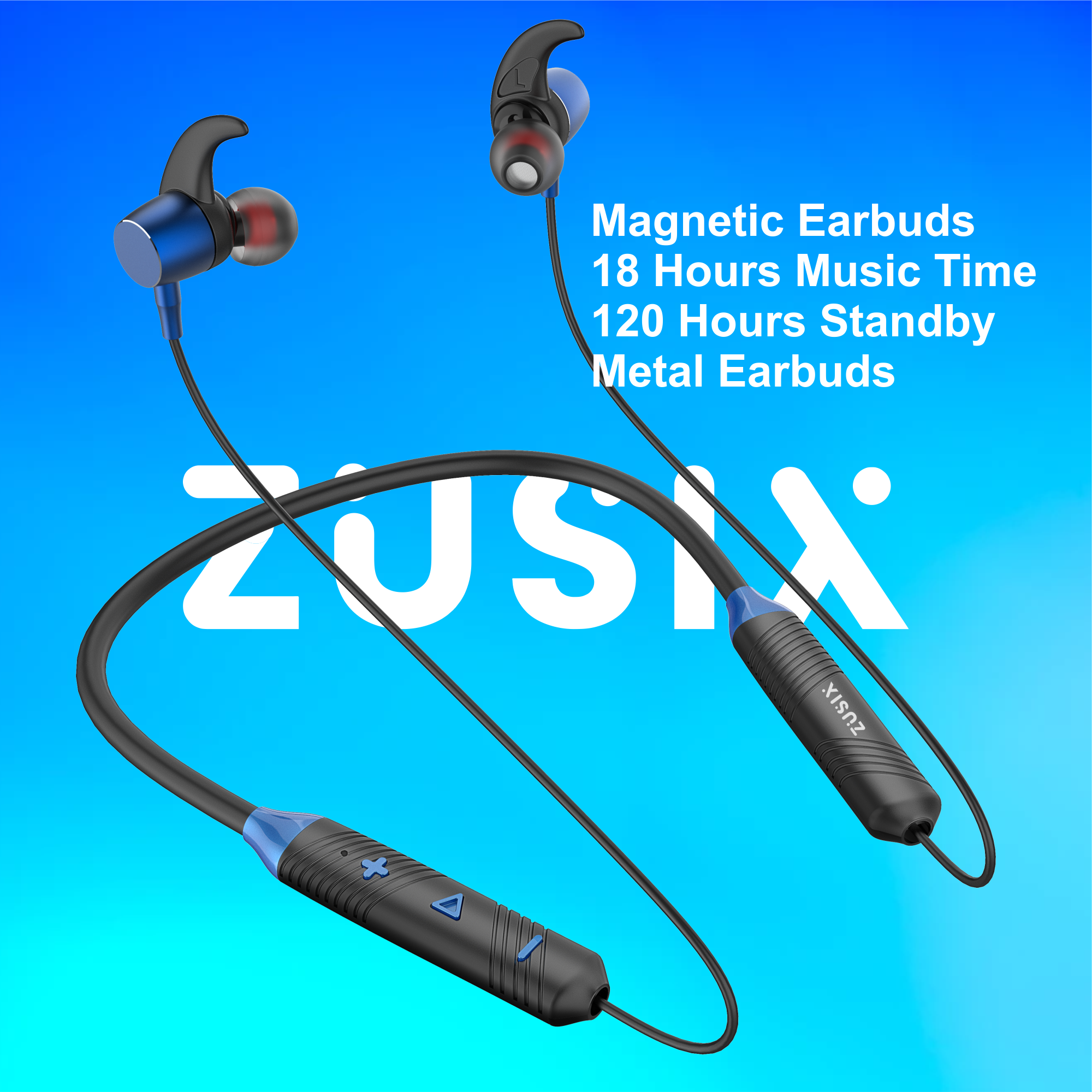 Zusix Elite 260 with 18 Hours Music Time In-Ear Wireless Neckband v5.0 Bluetooth Headset