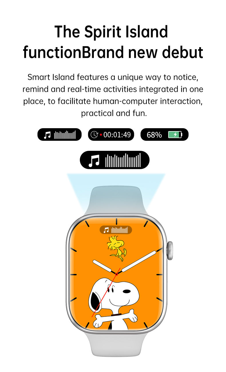 Zusix S9 Pro Smart Watch with Bluetooth Calling, AI Voice Assistance, 100 Sports Modes IP67 Rating, 240*296 Pixel High Resolution