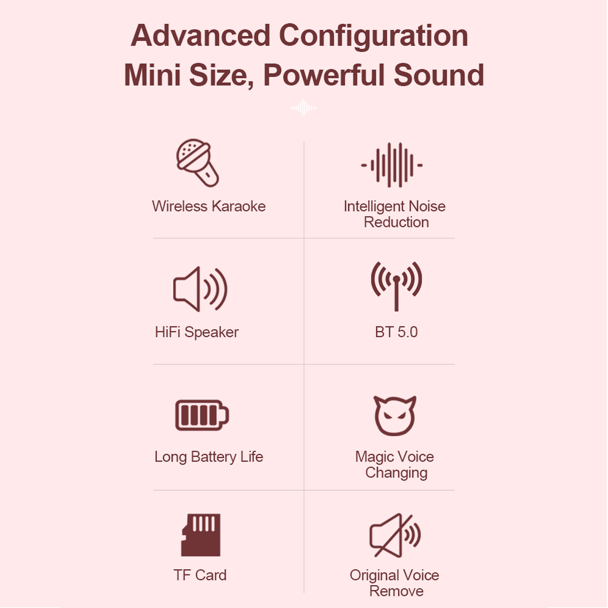 Zusix Karaoke Bluetooth Wireless Speaker with Mic 6W Bluetooth Speaker