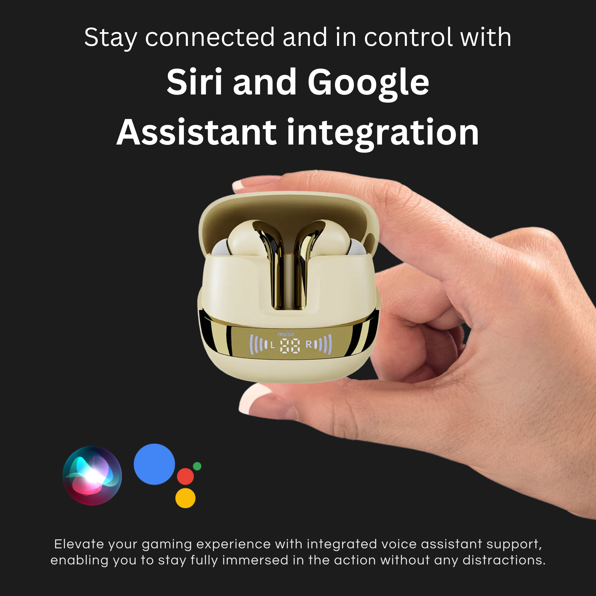 Zusix TWS Earbuds with 70H Playtime, Quad Mics with ENC+ANC Bluetooth