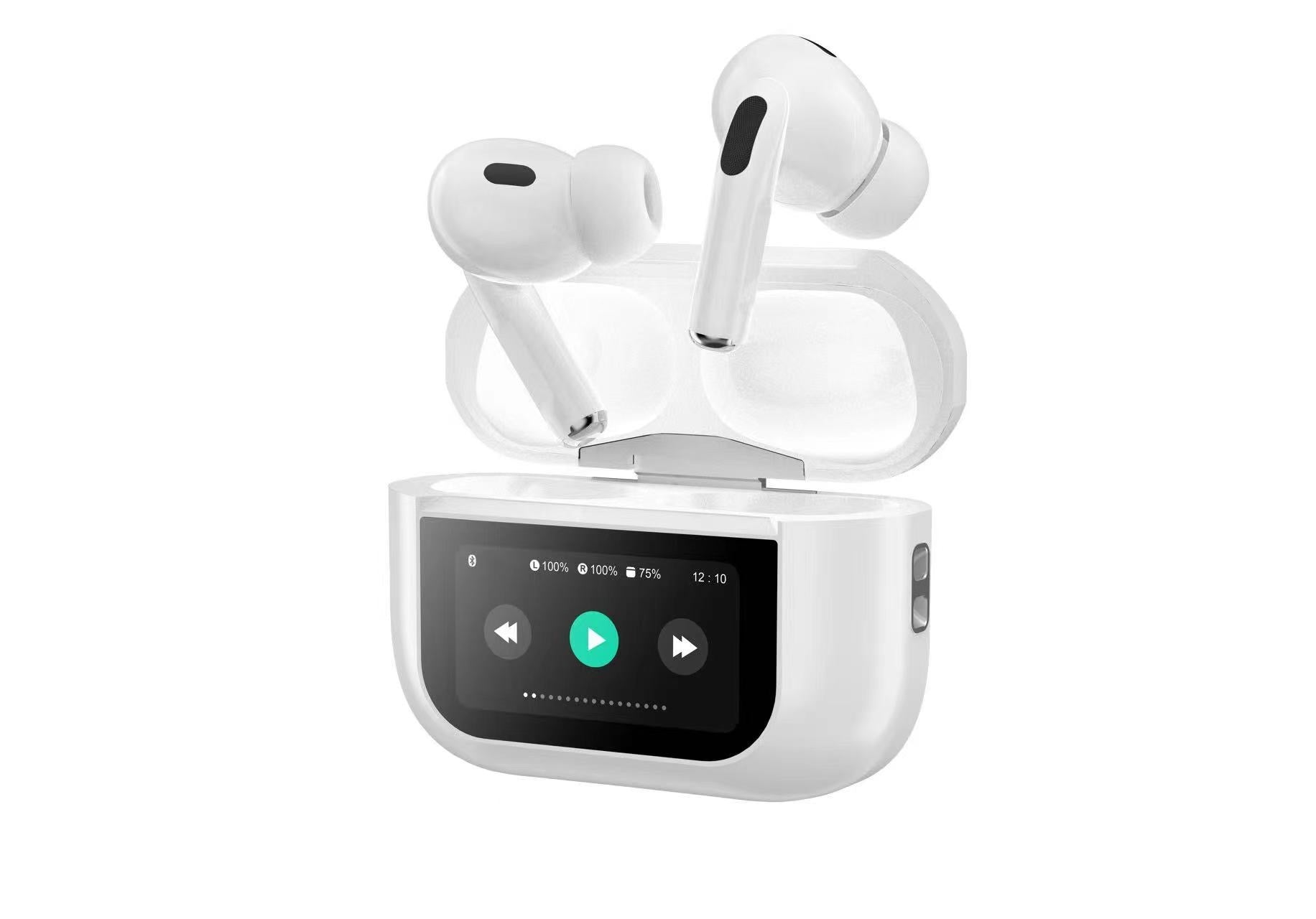 Zusix Touch Fusion 100 Screen TWS Bluetooth Earbuds with 32 db ANC+ENC and On Case Display