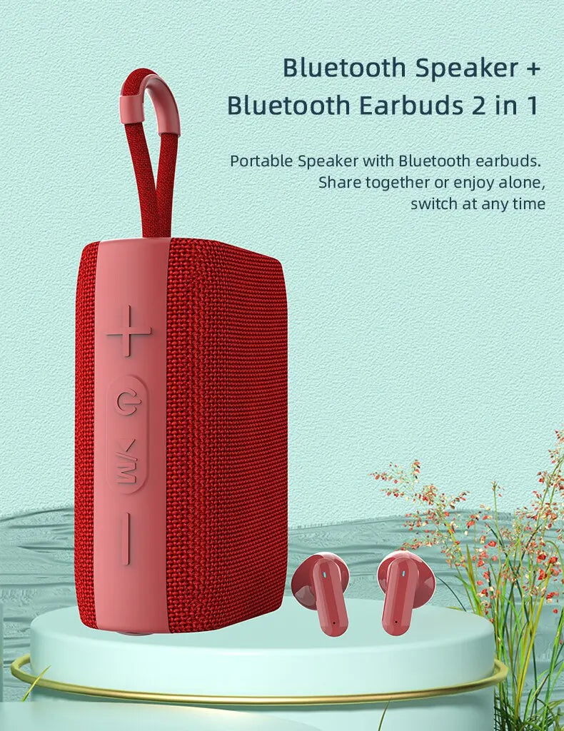 Zusix 2 in 1 Portable Bluetooth Speaker | TWS