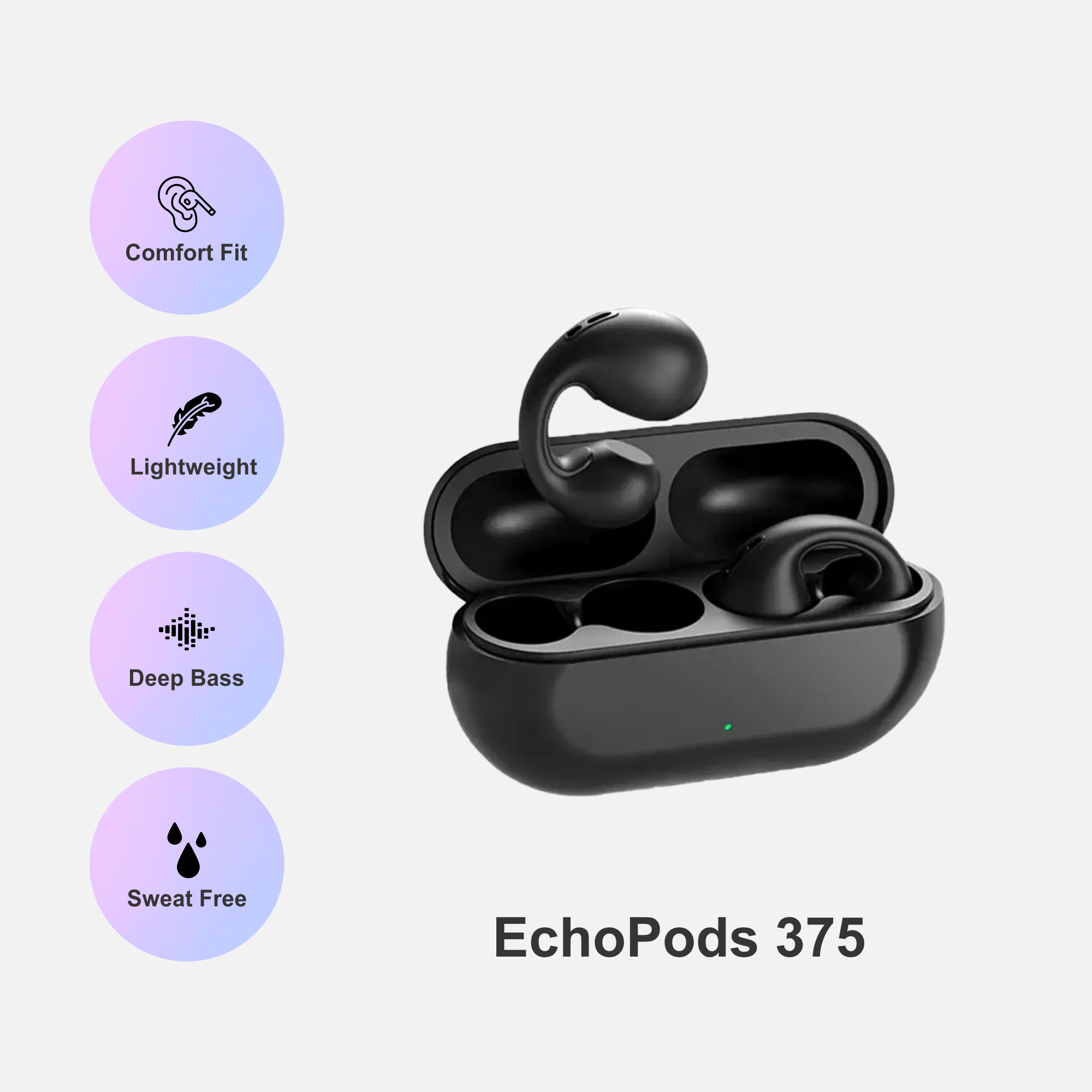 Zusix EchoPods 375 with 40 Hours Music Time True Wireless Bluetooth