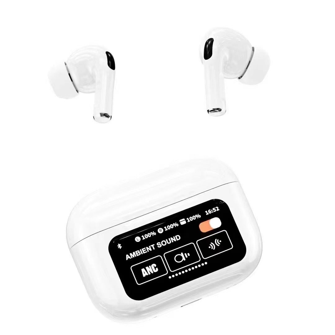 Zusix Touch Fusion 100 Screen TWS Bluetooth Earbuds with 32 db ANC+ENC and On Case Display