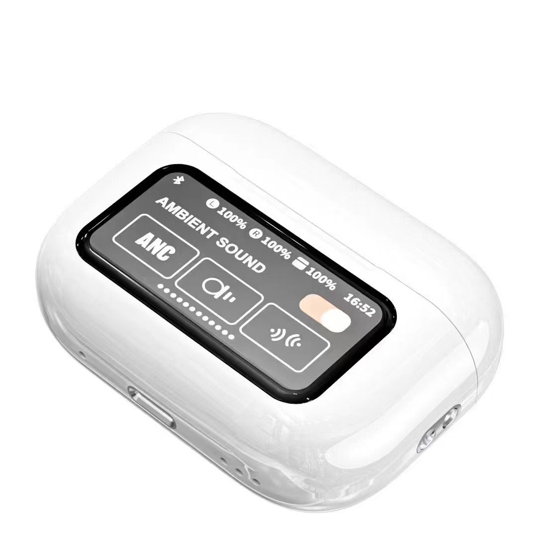 Zusix Touch Fusion 100 Screen TWS Bluetooth Earbuds with 32 db ANC+ENC and On Case Display