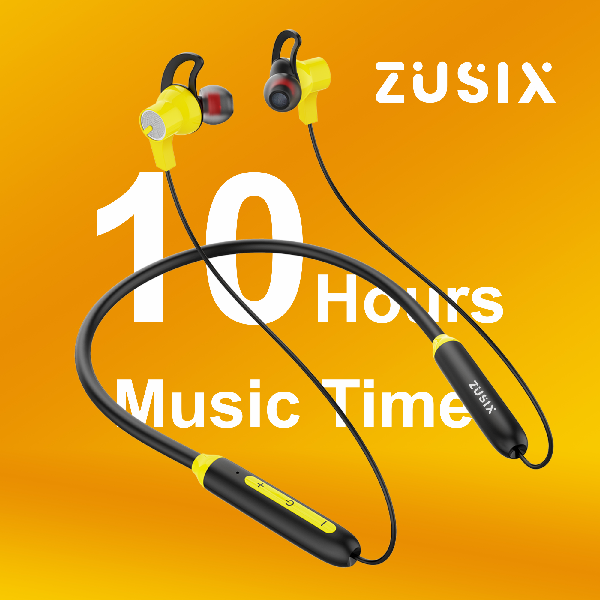 Zusix Bravo 90 with 18 Hours Music Time In-Ear Wireless Neckband v5.3 Bluetooth Headset