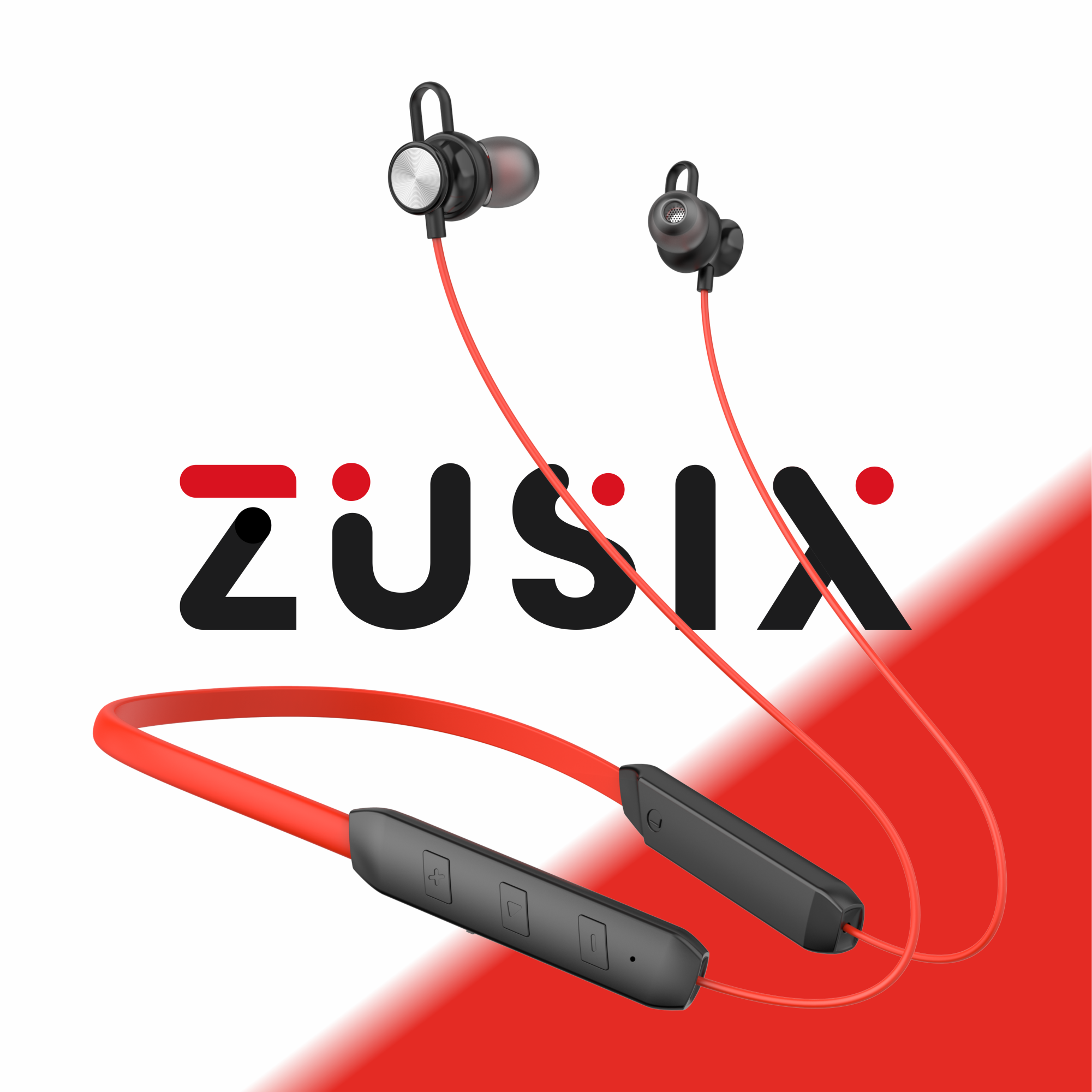 Zusix Storm 220 with 18 Hours Music Time In-Ear Wireless Neckband v5.3 Bluetooth Headset